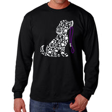 Load image into Gallery viewer, Dog Leash - Men's Word Art Long Sleeve T-Shirt