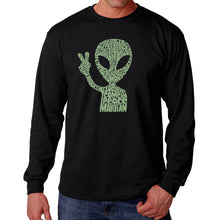 Load image into Gallery viewer, Peace Alien - Men's Word Art Long Sleeve T-Shirt