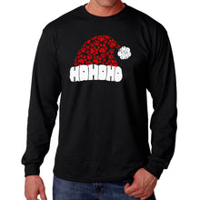 Load image into Gallery viewer, Paw Print Santa Hat - Men's Word Art Long Sleeve T-Shirt
