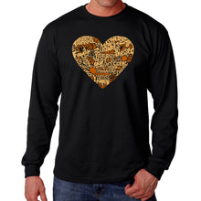 Load image into Gallery viewer, Thanksgiving Heart - Men&#39;s Word Art Long Sleeve T-Shirt