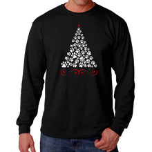 Load image into Gallery viewer, Paw Christmas Tree - Men&#39;s Word Art Long Sleeve T-Shirt