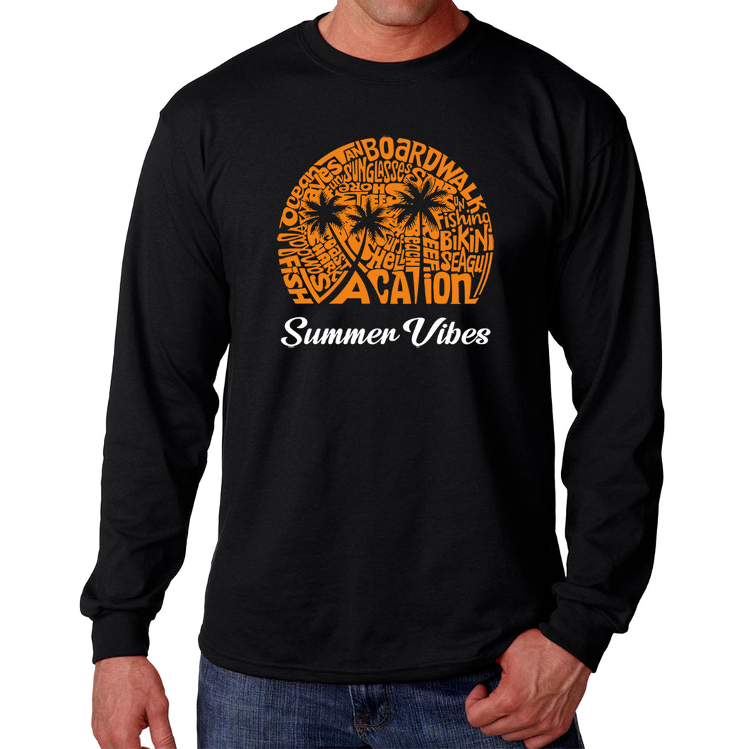 Summer Vibes - Men's Word Art Long Sleeve T-Shirt