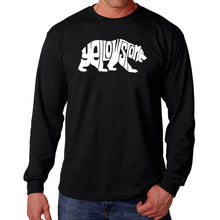Load image into Gallery viewer, Yellowstone Bear - Men's Word Art Long Sleeve T-Shirt