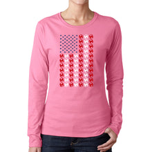 Load image into Gallery viewer, Soccer Flag - Women's Word Art Long Sleeve T-Shirt