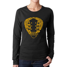 Load image into Gallery viewer, Guitar Pick Genres - Women's Word Art Long Sleeve T-Shirt