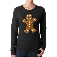 Load image into Gallery viewer, Gingerbread - Women's Word Art Long Sleeve T-Shirt