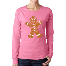 Load image into Gallery viewer, Gingerbread - Women's Word Art Long Sleeve T-Shirt
