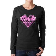 Load image into Gallery viewer, Cowgirl at Heart - Women's Word Art Long Sleeve T-Shirt