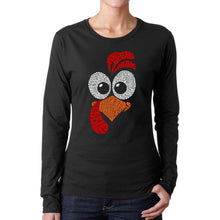 Load image into Gallery viewer, Turkey Face - Women&#39;s Word Art Long Sleeve T-Shirt