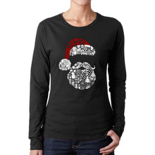 Load image into Gallery viewer, Santa Pics - Women's Word Art Long Sleeve T-Shirt