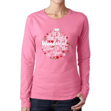 Load image into Gallery viewer, Christmas Ornament - Women's Word Art Long Sleeve T-Shirt