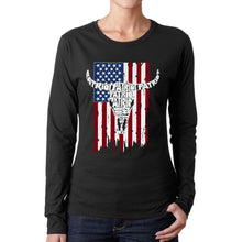 Load image into Gallery viewer, Patriot Flag - Women's Word Art Long Sleeve T-Shirt