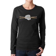 Load image into Gallery viewer, Drum Sticks - Women's Word Art Long Sleeve T-Shirt