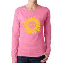 Load image into Gallery viewer, Sunflower Love - Women's Word Art Long Sleeve T-Shirt