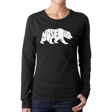 Load image into Gallery viewer, Yosemite Bear - Women's Word Art Long Sleeve T-Shirt
