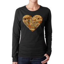 Load image into Gallery viewer, Thanksgiving Heart - Women&#39;s Word Art Long Sleeve T-Shirt