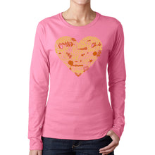 Load image into Gallery viewer, Thanksgiving Heart - Women&#39;s Word Art Long Sleeve T-Shirt