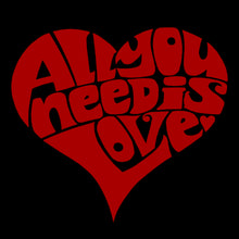 Load image into Gallery viewer, Women&#39;s Plus Size Word Art V-Neck - All You Need Is Love