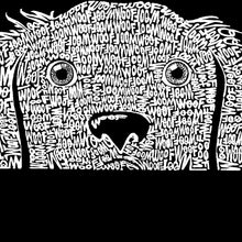 Load image into Gallery viewer, Women&#39;s Plus Size Word Art T-shirt - Peeking Dog