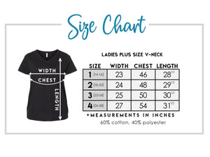Women's Plus Size Word Art V-Neck - Record Adapter