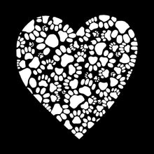 Load image into Gallery viewer, Women&#39;s Plus Size Word Art Tank Top - Paw Prints Heart