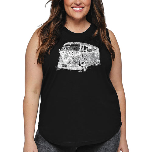 Women's Plus Size Word Art Tank Top - THE 70'S