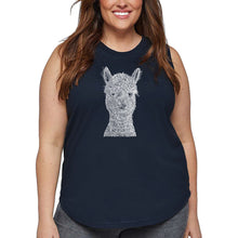 Load image into Gallery viewer, Women&#39;s Plus Size Word Art Tank Top - Alpaca