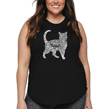 Load image into Gallery viewer, Women&#39;s Plus Size Word Art Tank Top - Cat