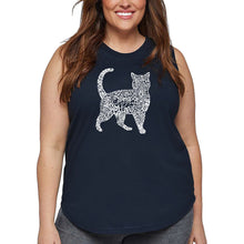 Load image into Gallery viewer, Women&#39;s Plus Size Word Art Tank Top - Cat