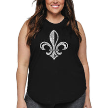 Load image into Gallery viewer, Women&#39;s Plus Size Word Art Tank Top - LYRICS TO WHEN THE SAINTS GO MARCHING IN