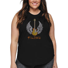 Load image into Gallery viewer, Women&#39;s Plus Size Word Art Tank Top - LYRICS TO FREEBIRD