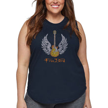 Load image into Gallery viewer, Women&#39;s Plus Size Word Art Tank Top - LYRICS TO FREEBIRD