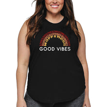 Load image into Gallery viewer, Women&#39;s Plus Size Word Art Tank Top - Good Vibes