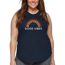 Load image into Gallery viewer, Women&#39;s Plus Size Word Art Tank Top - Good Vibes
