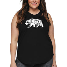 Load image into Gallery viewer, Women&#39;s Plus Size Word Art Tank Top - California Bear