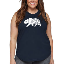 Load image into Gallery viewer, Women&#39;s Plus Size Word Art Tank Top - California Bear