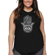 Load image into Gallery viewer, Women&#39;s Plus Size Word Art Tank Top - Hamsa