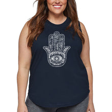 Load image into Gallery viewer, Women&#39;s Plus Size Word Art Tank Top - Hamsa