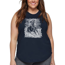 Load image into Gallery viewer, Women&#39;s Plus Size Word Art Tank Top - POPULAR HORSE BREEDS