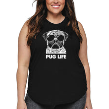 Load image into Gallery viewer, Women&#39;s Plus Size Word Art Tank Top - Pug Life