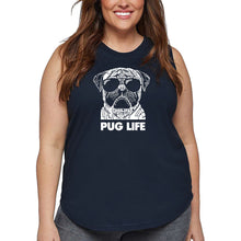 Load image into Gallery viewer, Women&#39;s Plus Size Word Art Tank Top - Pug Life