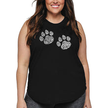 Load image into Gallery viewer, Women&#39;s Plus Size Word Art Tank Top - Meow Cat Prints