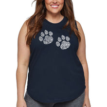 Load image into Gallery viewer, Women&#39;s Plus Size Word Art Tank Top - Meow Cat Prints