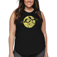 Load image into Gallery viewer, Women&#39;s Plus Size Word Art Tank Top - Halloween Bats