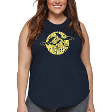 Load image into Gallery viewer, Women&#39;s Plus Size Word Art Tank Top - Halloween Bats