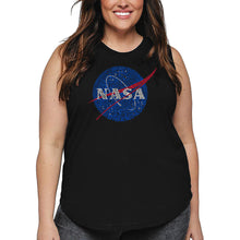 Load image into Gallery viewer, Women&#39;s Plus Size Word Art Tank Top - NASA&#39;s Most Notable Missions
