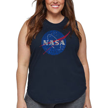 Load image into Gallery viewer, Women&#39;s Plus Size Word Art Tank Top - NASA&#39;s Most Notable Missions