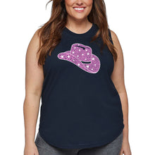 Load image into Gallery viewer, Cowgirl Hat - Women&#39;s Plus Size Word Art Tank Top