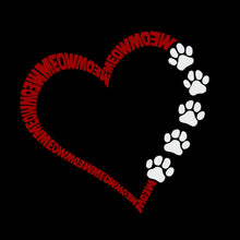 Load image into Gallery viewer, Meow Heart - Women&#39;s Word Art V-Neck T-Shirt