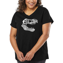 Load image into Gallery viewer, Women&#39;s Plus Size Word Art V-Neck - TREX